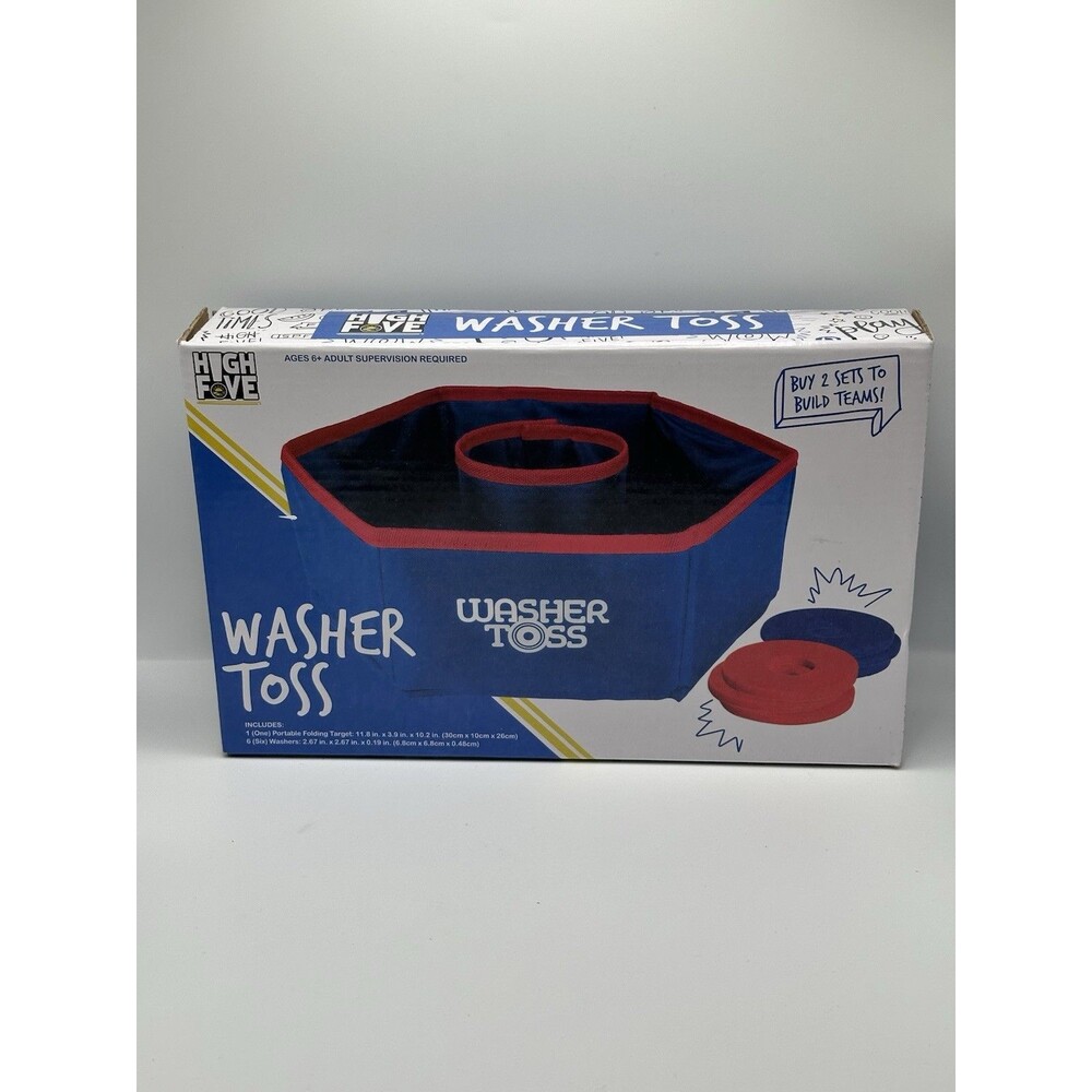 washer toss for 2 players & ages 6+ adults supervision required high five